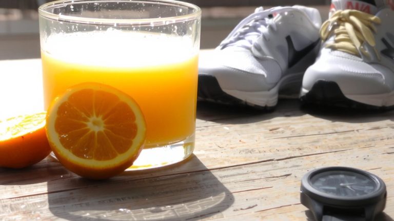 fruit juice pre run carb