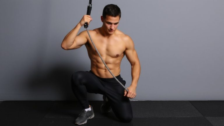 half kneeling cable chop rotation