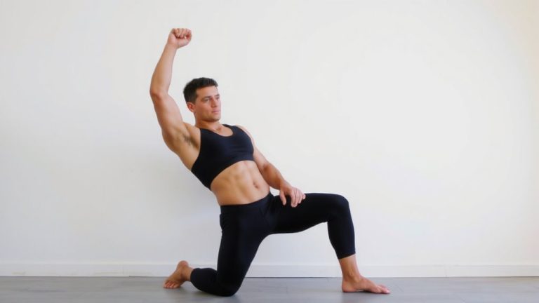 half kneeling contralateral reach