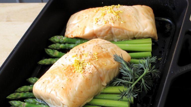 salmon asparagus recovery dinner