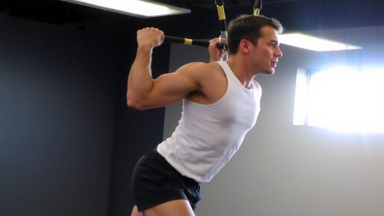trapezius suspension rows for humeral clearance