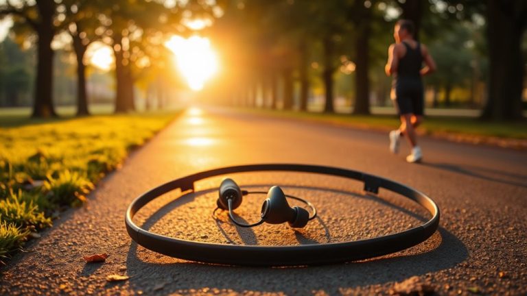 running headphones with safety