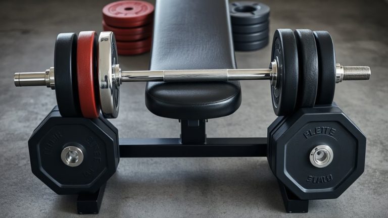 weight bench with full set